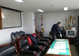 전우회 사무실 방역 시행중....